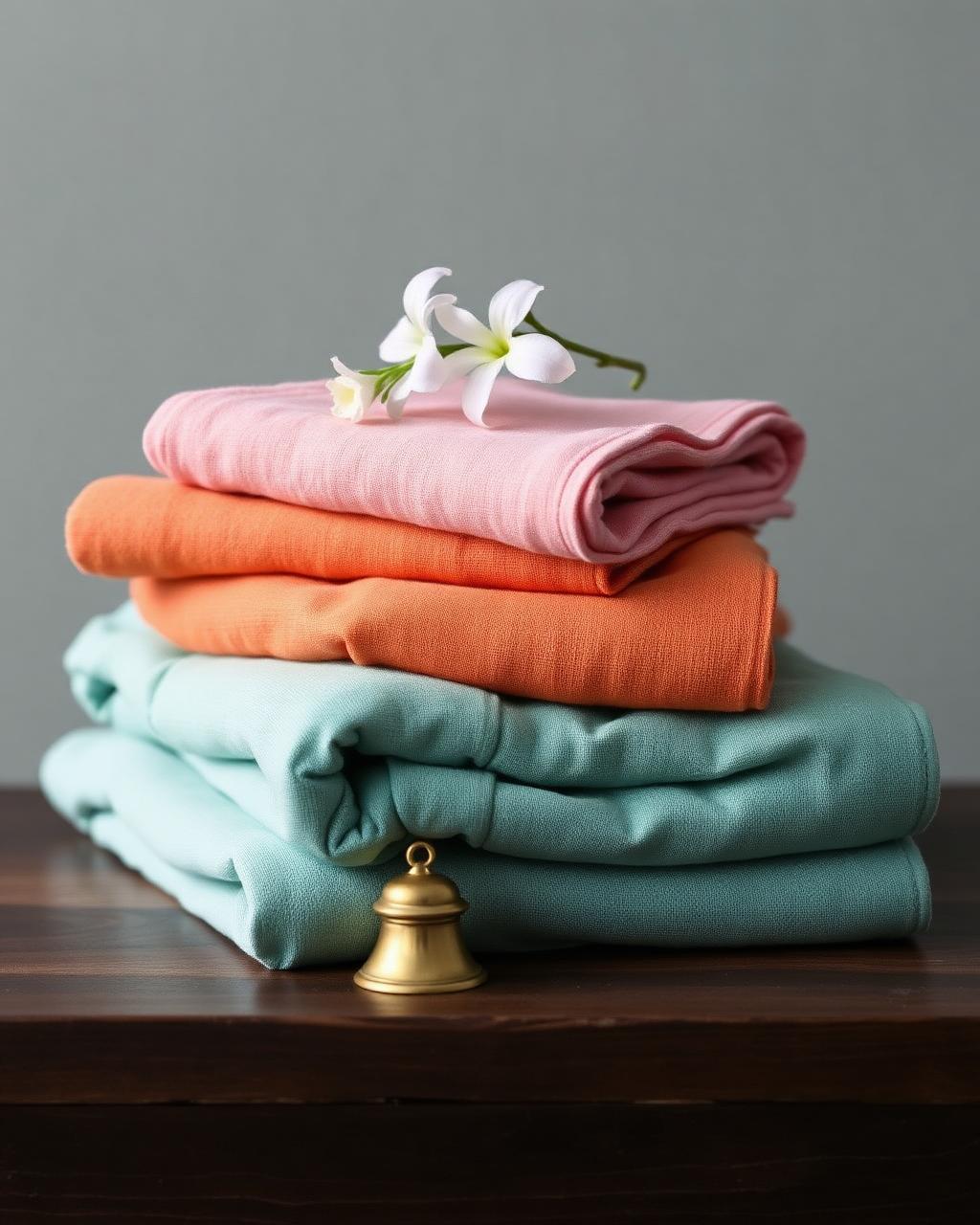 Folded towels